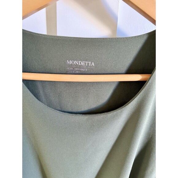 Womens Mondetta Performance Luxury Cinched Waist Army Green Dress Pockets Size S - Picture 2 of 6